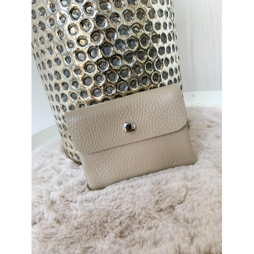 742 Portefeuille Klein Leder Beige